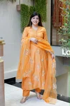 KF 2114 Kalaai Muslin Embroidery Kurti With Bottom Dupatta
